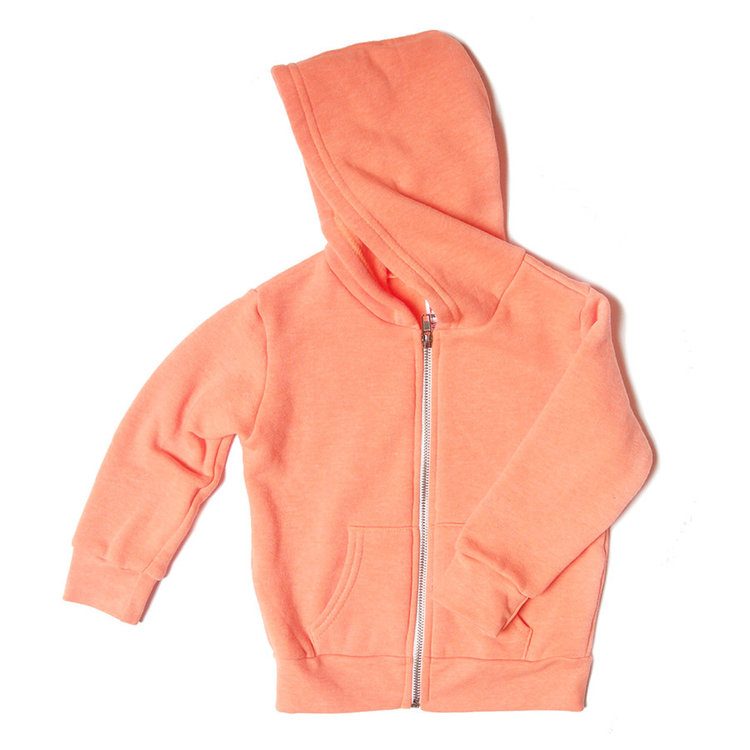 Triblend Zip Hoodie Neon Orange