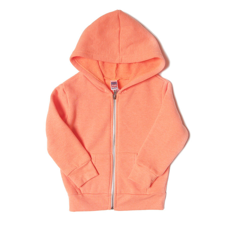 Triblend Zip Hoodie Neon Orange