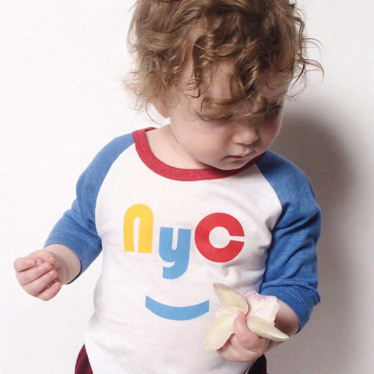 Lucky Wang Red/Yellow NYC Raglan Baby