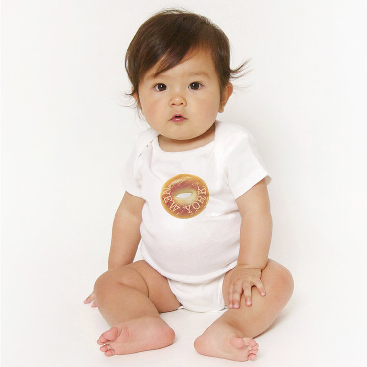 Lucky Wang Bagel NY Onesie