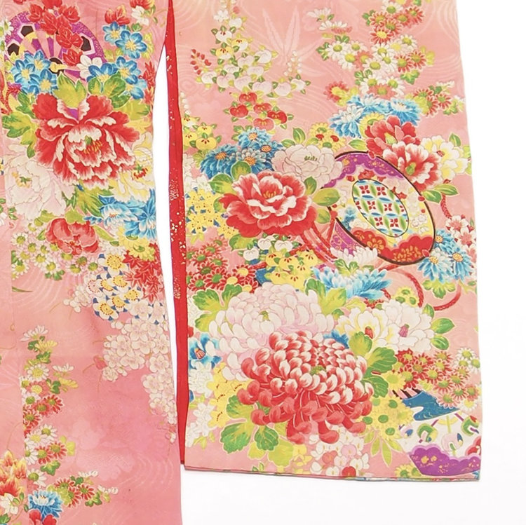 Vintage Silk Kimono Pink, 3-7yrs.