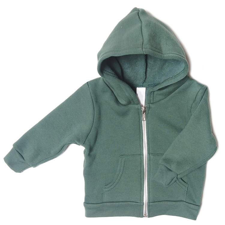 Cotton Blend Infant Hoodie Forest
