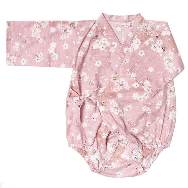 Lucky Wang Kimono One Piece Floating Wht Sakura