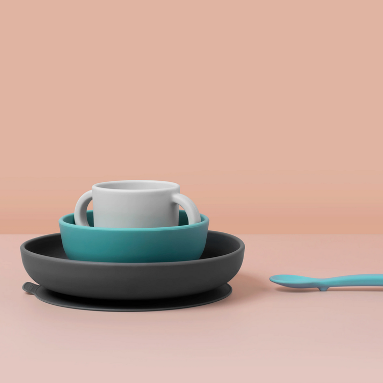 Ekobo Silicon Baby Meal Set Lagoon/ Smoke