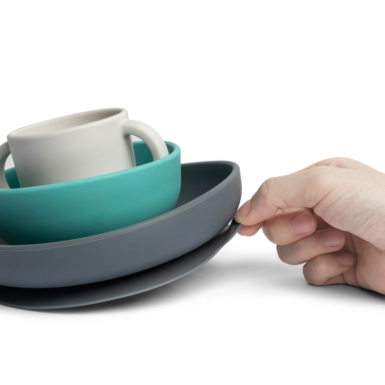 Ekobo Silicon Baby Meal Set Lagoon/ Smoke