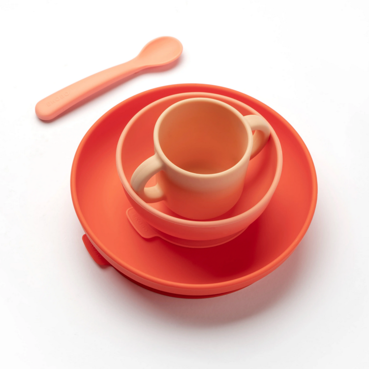 Ekobo Silicon Baby Meal Set Coral/ Blush
