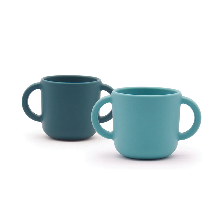 Ekobo Silicone Training Cup w/ Handles Abyss / Lagoon - 2 Pack, 5oz