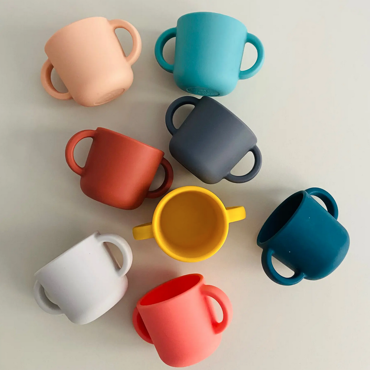 Ekobo Silicone Training Cup w/ Handles Abyss / Lagoon - 2 Pack, 5oz