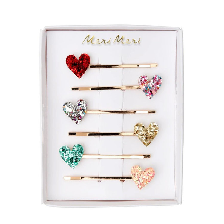 Meri Meri Glitter Heart Hair Slides