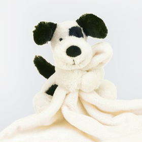Bashful Black & Cream Puppy Soother