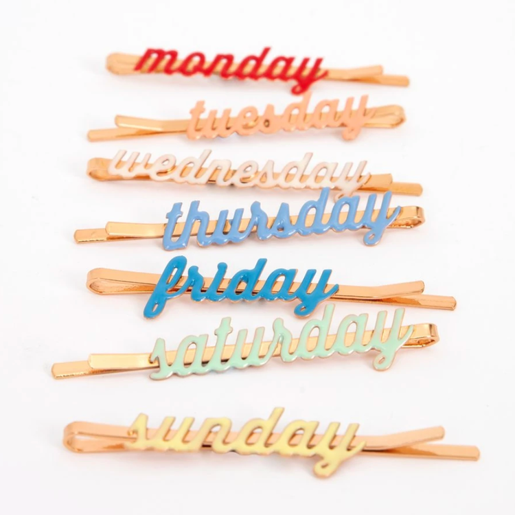 Meri Meri Enamel Week Day Hair Slides