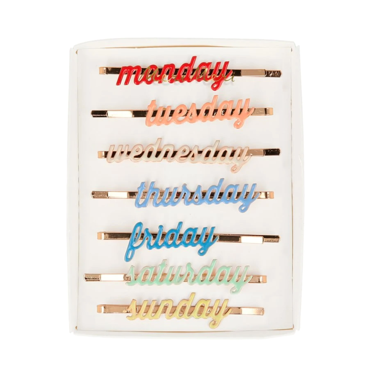 Meri Meri Enamel Week Day Hair Slides