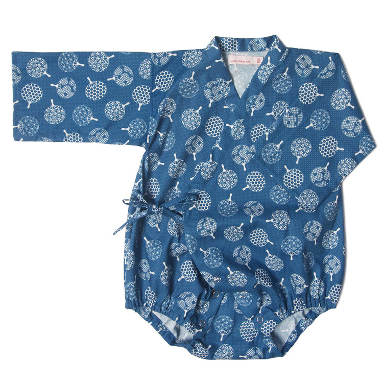 Lucky Wang Kimono One Piece Fan Blue