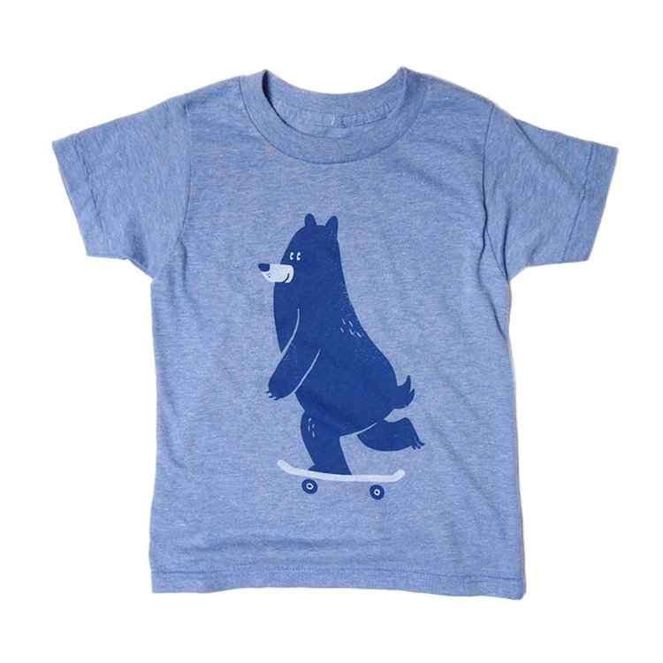Factory 43 Skateboarding Bear Baby Tee