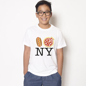 Lucky Wang Pizza NY Tri-Blend White Tee