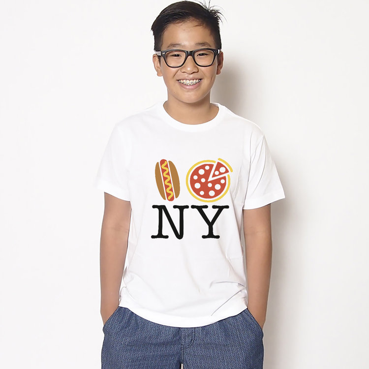 Lucky Wang Pizza NY Tri-Blend White Tee