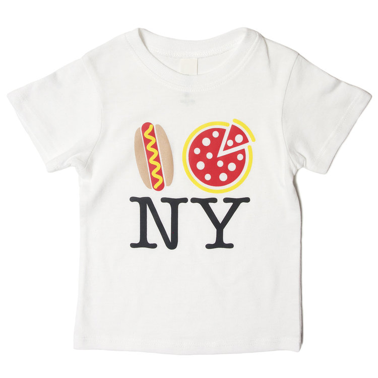 Lucky Wang Pizza NY Tri-Blend White Tee