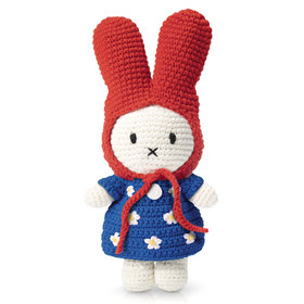 Just Dutch US Miffy Flower Dress Blue & Red Hat