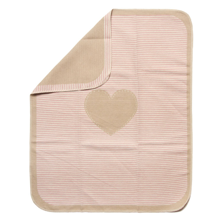 David Fussenegger Juwel Blanket Stripes Heart Pink