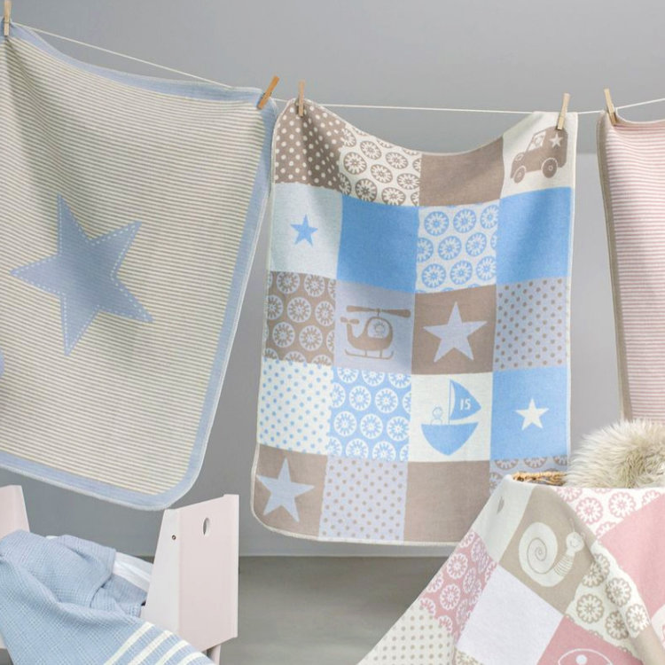 David Fussenegger Juwel Blanket Stripes Star lt. Blue