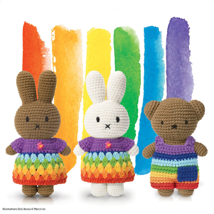 Just Dutch US Miffy Rainbow Dress Purple