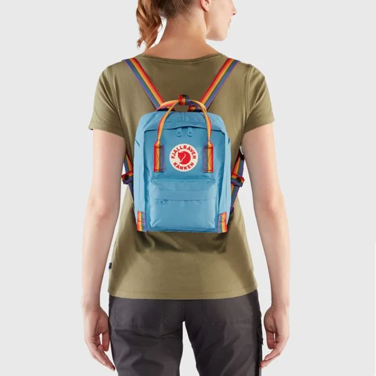 Fjallraven Mini Kanken Backpack Sky Blue- Light Oak