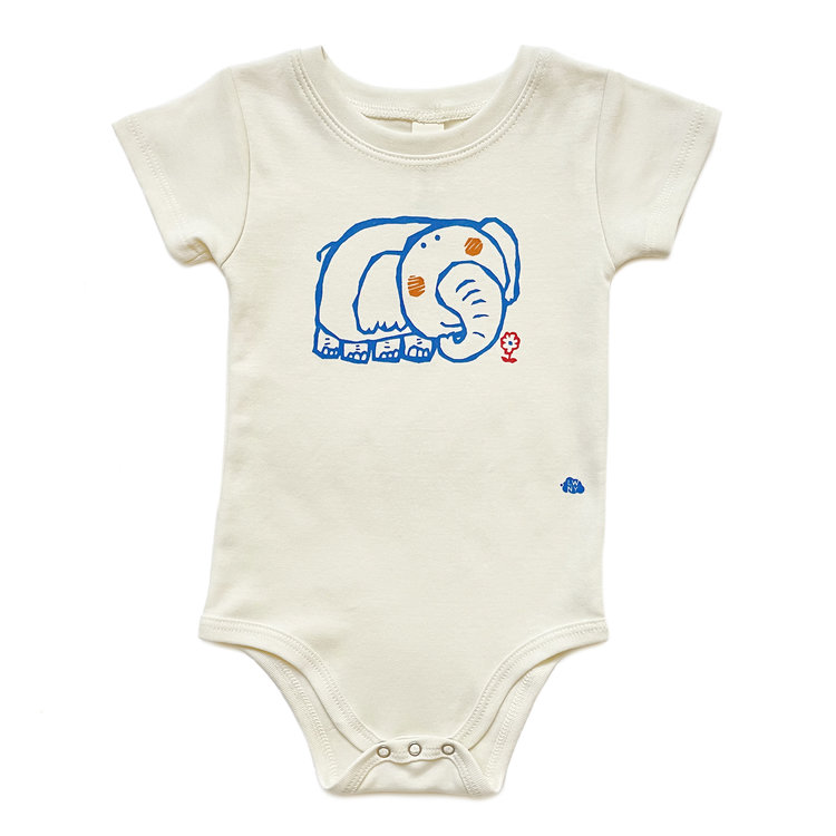 Lucky Wang Elephant Organic Onesie
