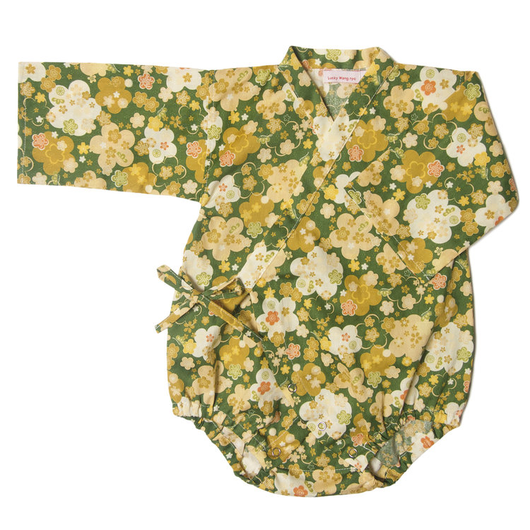Lucky Wang Kimono One Piece Sakura Green