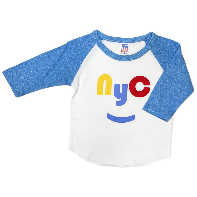 Lucky Wang Red Yellow NYC Wht/Blue Infant Raglan