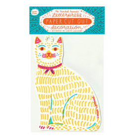 Cat Letterpress Die Cut Decoration