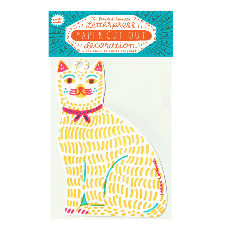 Cat Letterpress Die Cut Decoration
