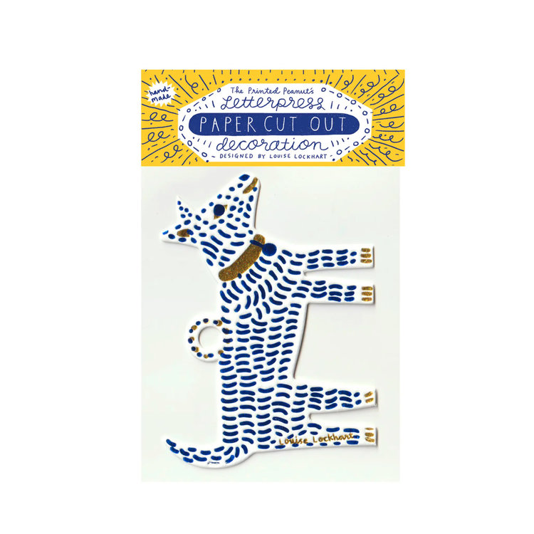 Dog Letterpress Die Cut Decoration