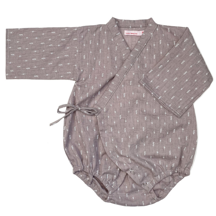 Lucky Wang Kimono One Piece Mini Arrows Taupe