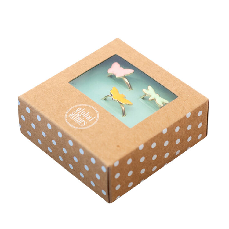 Rings Bee, Butterfly & Dragonfly