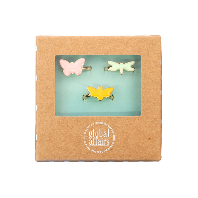 Rings Bee, Butterfly & Dragonfly