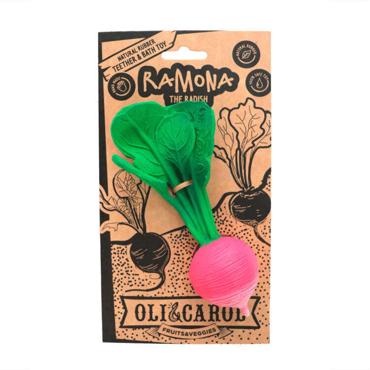 Ramona Radish Natural Rubber Teether Toy
