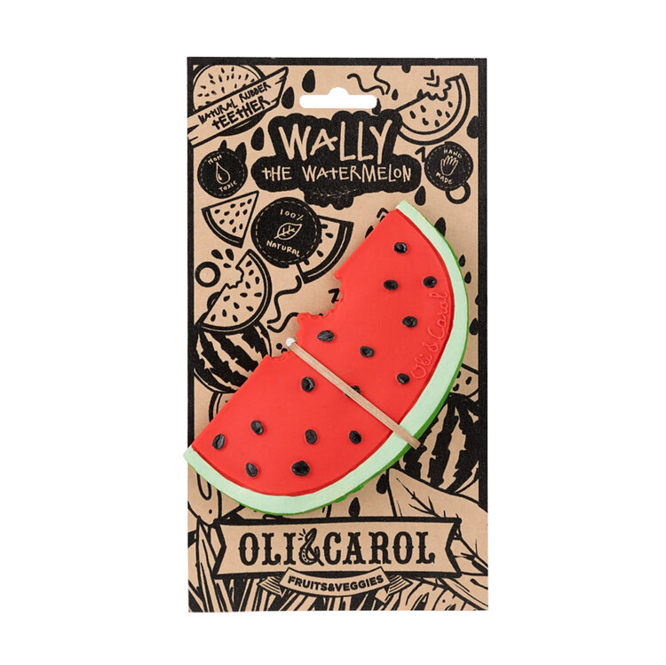 Wally Watermelon Natural Rubber Teether Toy