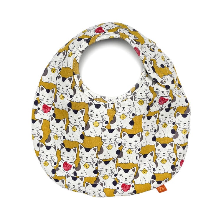 Lucky Wang Bib Lucky Cat Yellow One Size