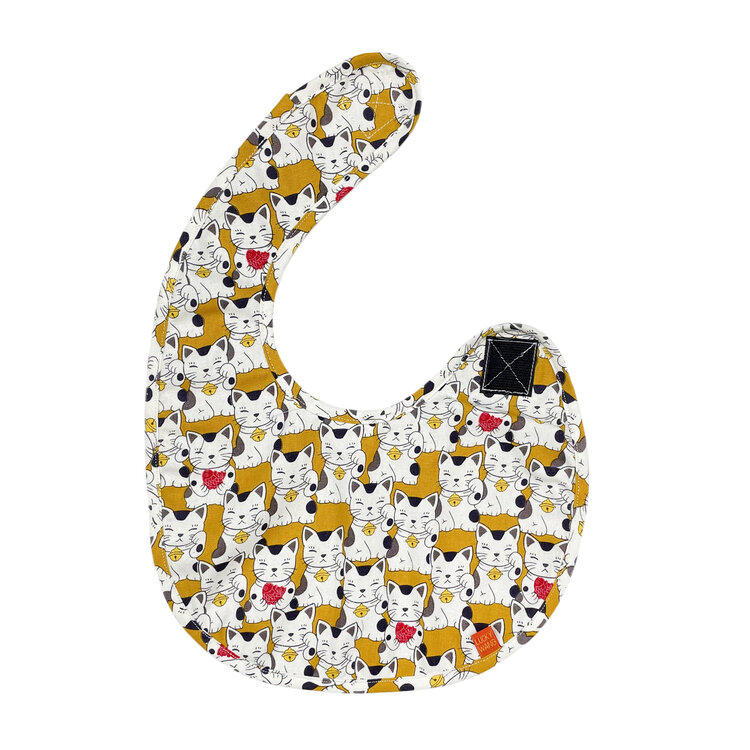 Lucky Wang Bib Lucky Cat Yellow One Size