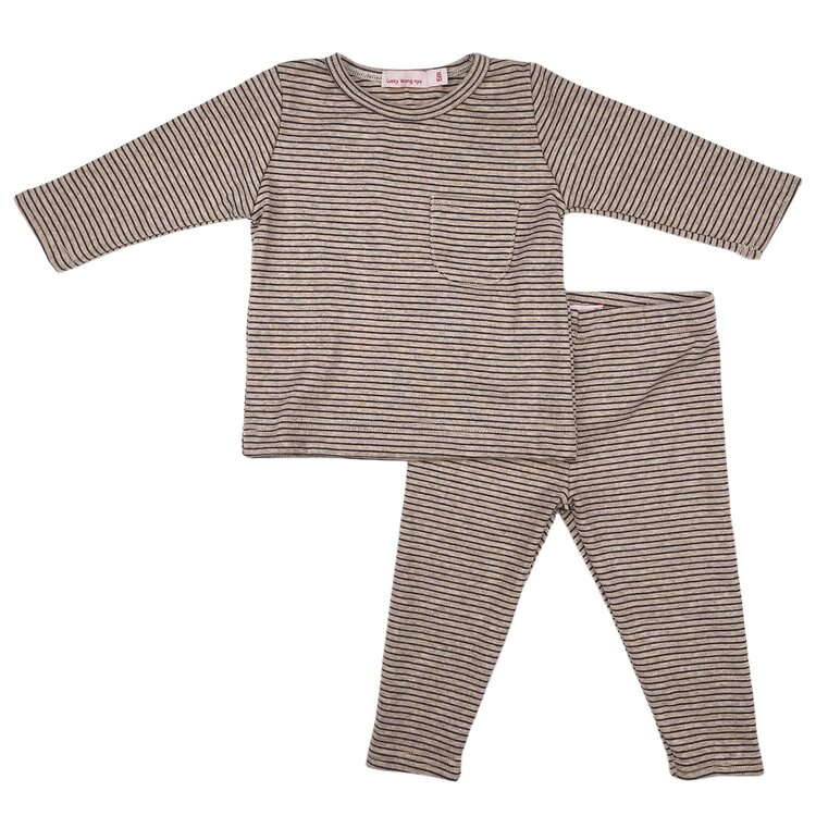 Lucky Wang Heather Brown Stripe Playset