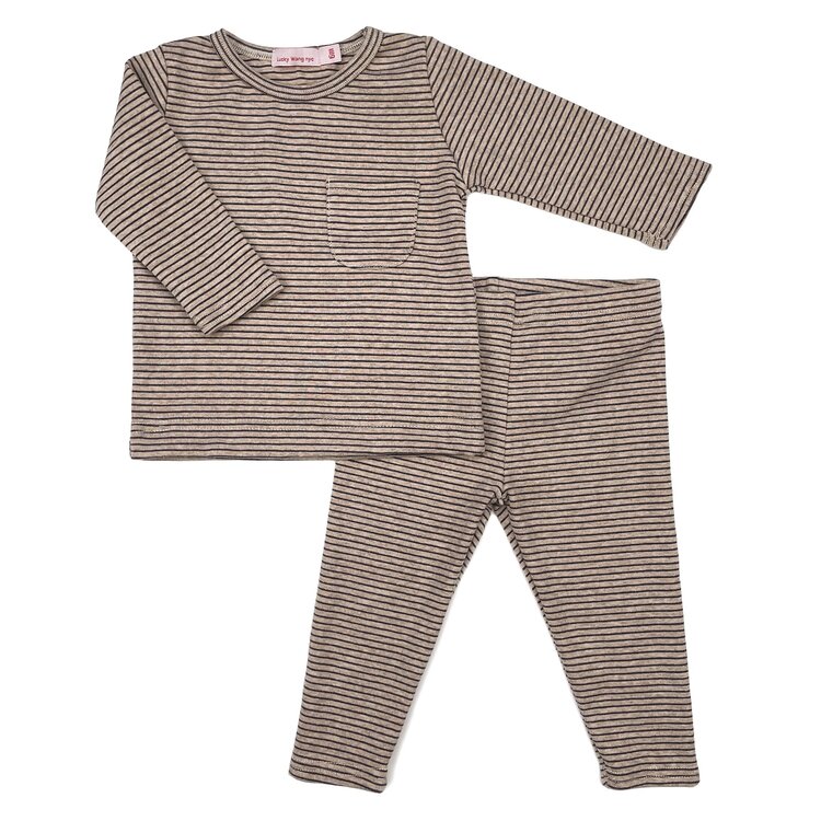 Lucky Wang Heather Brown Stripe Playset