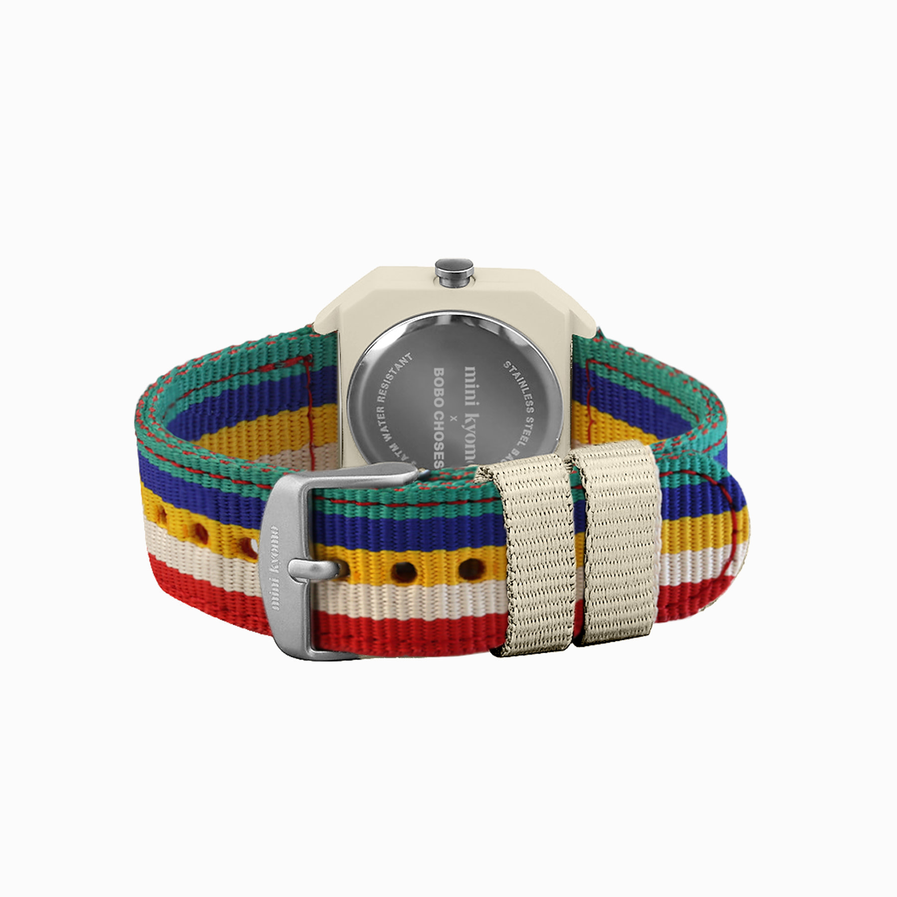 Multicolor Stripes Bobo Choses x Mini Kyomo Watch - Lucky Wang nyc