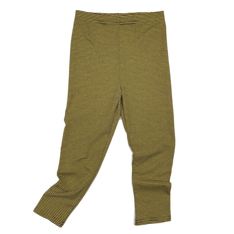 Lucky Wang Pin Stripe Yellow Black Leggings