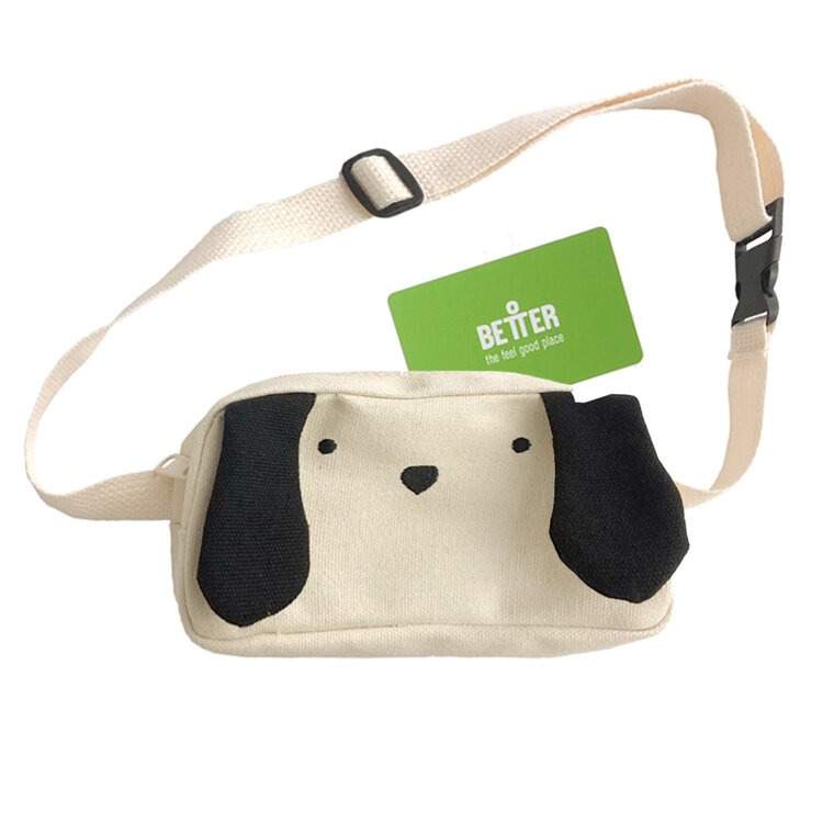 Variis Ltd. White Dog  Crossbody Fanny Bag