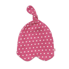 Lucky Wang LW Beanie Polka Dots Cerise Pink