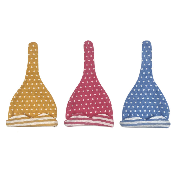 Lucky Wang LW Beanie Polka Dots Mustard