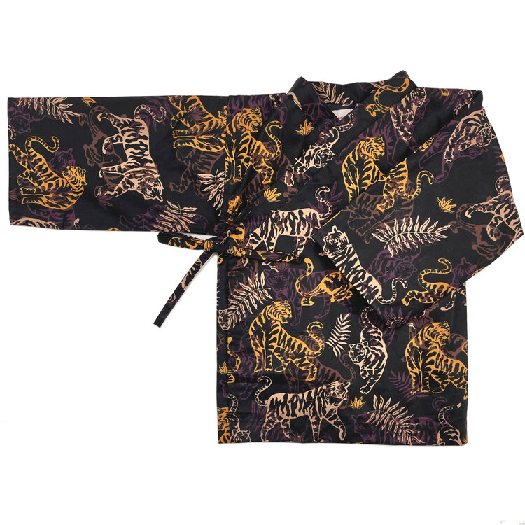 Lucky Wang Kimono Tiger Cocoa