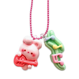 Pop Cutie Bunny Music Kids Necklace 6yrs.+