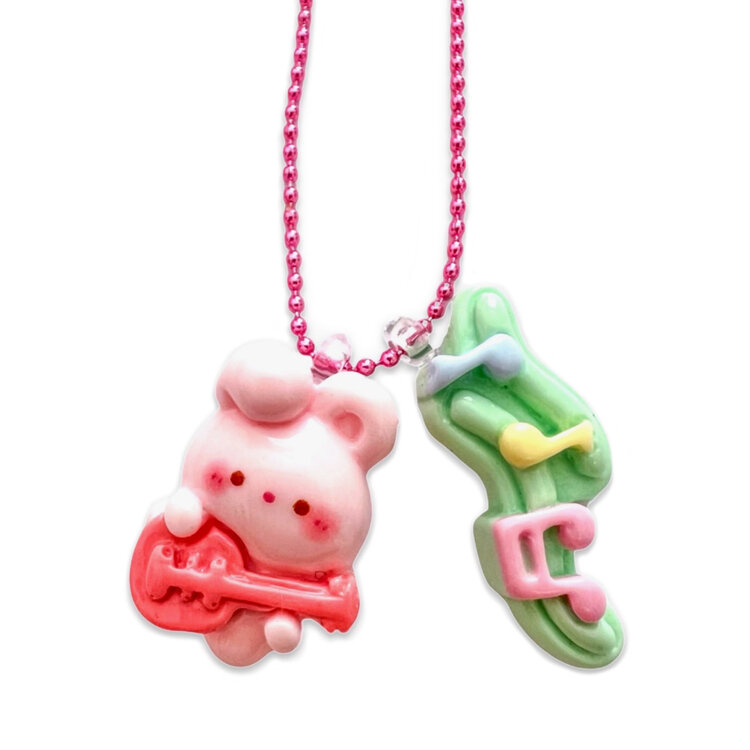 Pop Cutie Bunny Music Kids Necklace 6yrs.+