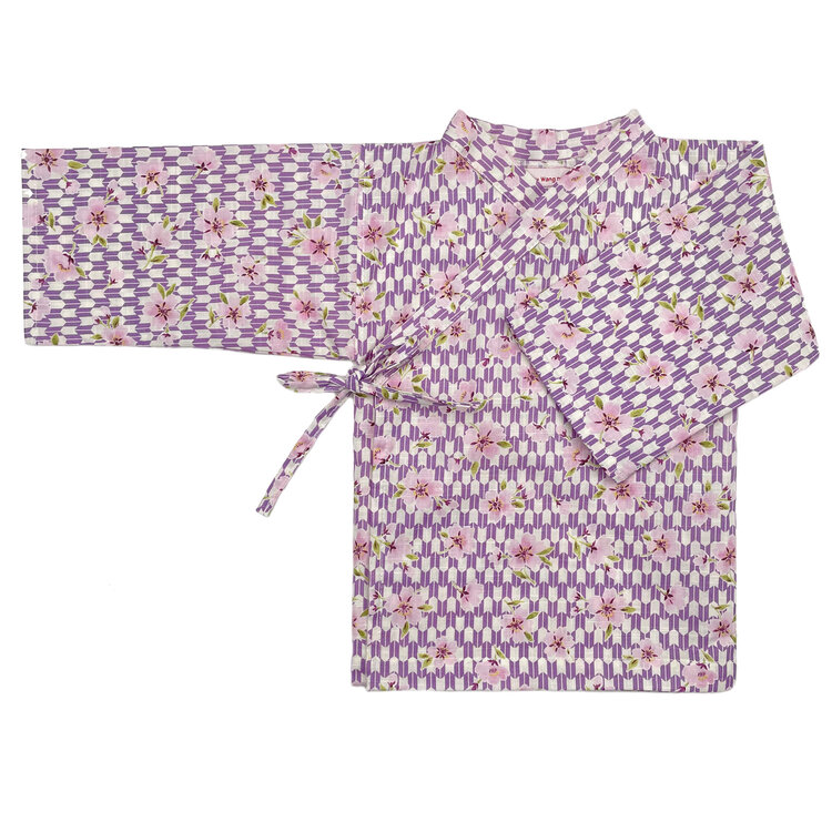 Lucky Wang Kimono Yagasuri Lavender